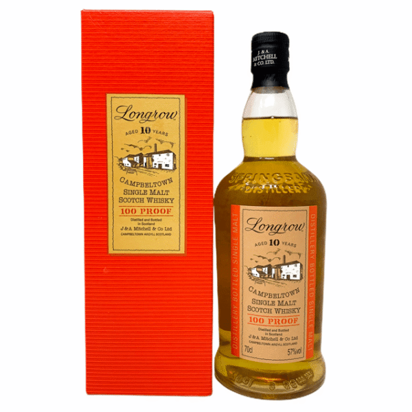 Longrow 10 Year Old 100 Proof Limited Edition Single Malt Scotch Whisky, 70cl, 57% ABV Longrow 10 Year Old 100 Proof Limited Edition Single Malt Scotch Whisky, 70cl, 57% ABV