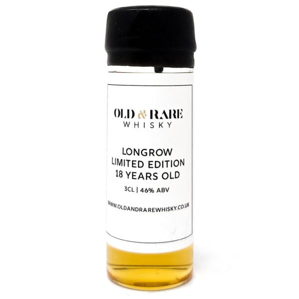 Longrow 18 Year Old Limited Edition Single Malt Scotch Whisky, 3cl Sample, 46% ABV Longrow 18 Year Old Limited Edition Single Malt Scotch Whisky, 3cl Sample, 46% ABV