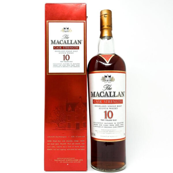 Macallan 10 Year Old Cask Strength Single Malt Scotch Whisky, 1L, 58.1% ABV Macallan 10 Year Old Cask Strength Single Malt Scotch Whisky, 1L, 58.1% ABV