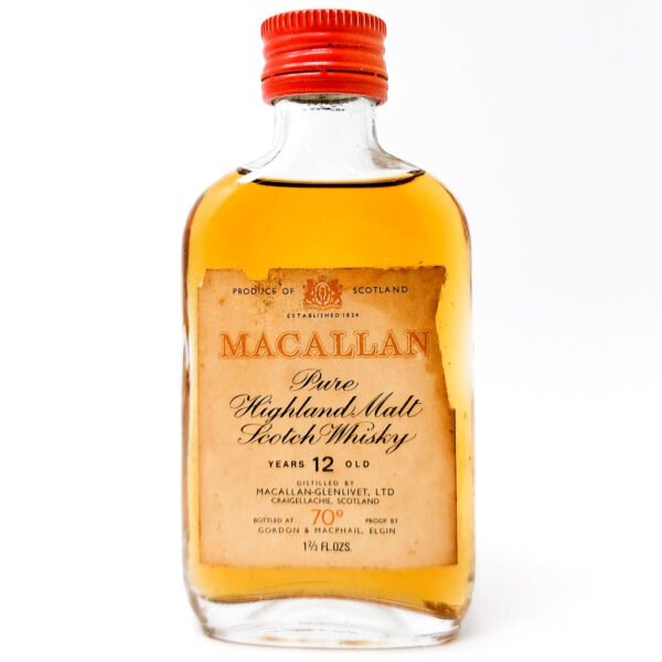 Macallan 12 Year Old Single Malt Scotch Whisky, Miniature, 1 2/3 fl. ozs., 70° Proof Macallan 12 Year Old Single Malt Scotch Whisky, Miniature, 1 2/3 fl. ozs., 70° Proof