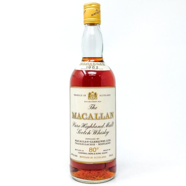 Macallan 1962 80° Proof Campbell Hope & King Single Malt Scotch Whisky, 26 2/3 fl.ozs.,(75cl), 80° Proof