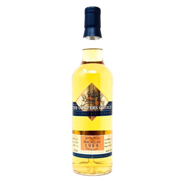 Macallan 1989 Coopers Choice Single Malt Scotch Whisky, 70cl, 46% ABV Macallan 1989 Coopers Choice Single Malt Scotch Whisky, 70cl, 46% ABV
