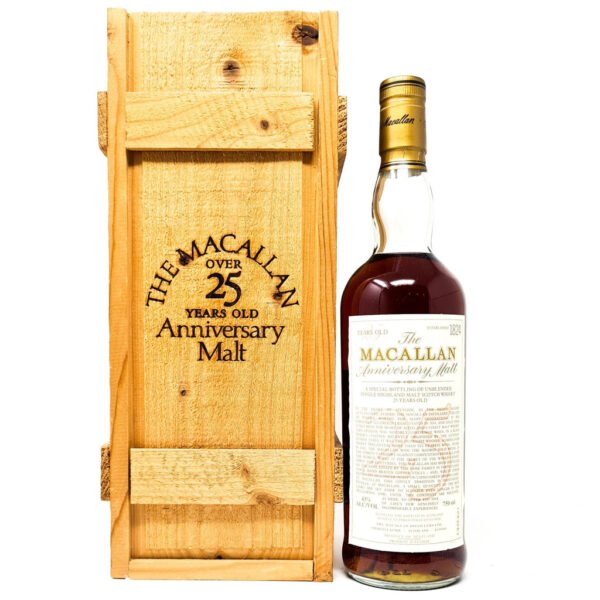 Macallan 25 Year Old Anniversary Malt Scotch Whisky, 70cl, 43% ABV Macallan 25 Year Old Anniversary Malt Scotch Whisky, 70cl, 43% ABV