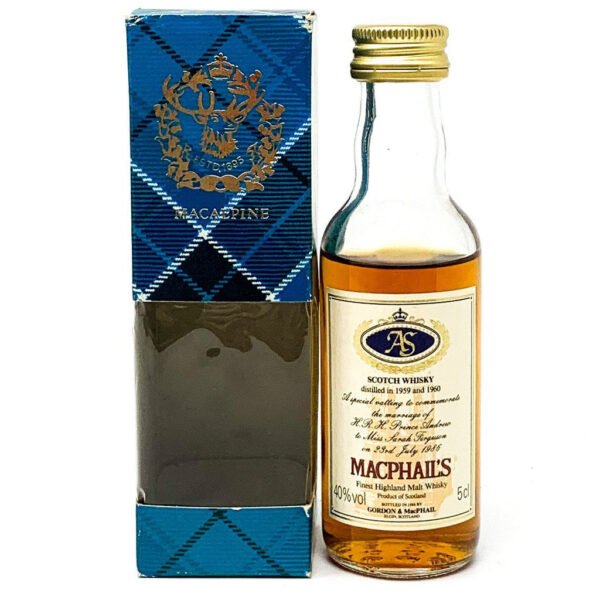 MacPhail's Prince Andrew Wedding Malt Whisky, Miniature, 5cl, 40% ABV