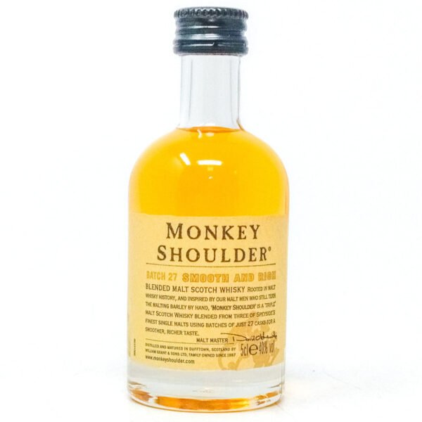 Monkey Shoulder Batch 27 Blended Malt Scotch Whisky, Miniature, 5cl, 40% ABV
