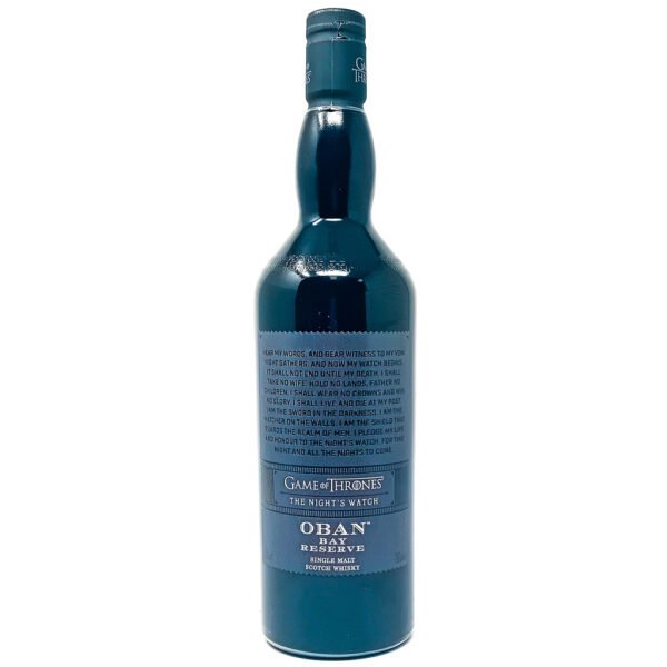 Oban Bay Reserve 'The Nights Watch' Game of Thrones Single Malt Scotch Whisky, 70cl, 43% ABV Oban Bay Reserve 'The Nights Watch' Game of Thrones Single Malt Scotch Whisky, 70cl, 43% ABV