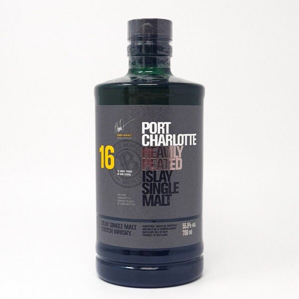 Port Charlotte 16 Year Old Heavily Peated Single Malt Scotch Whisky, 70cl, 55.8% ABV Port Charlotte 16 Year Old Heavily Peated Single Malt Scotch Whisky, 70cl, 55.8% ABV