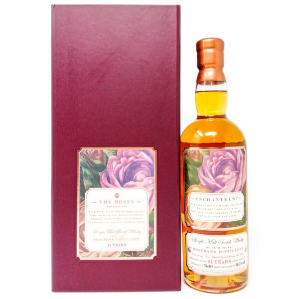 Rosebank 21 Year Old The Roses Edition #7 'Enchantment' Speciality Drinks Single Malt Scotch Whisky, 70cl, 50.3% ABV Rosebank 21 Year Old The Roses Edition #7 'Enchantment' Speciality Drinks Single Malt Scotch Whisky, 70cl, 50.3% ABV