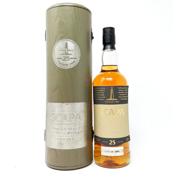 Scapa 1980 25 Year Old US Import Single Malt Scotch Whisky, 75cl, 54.0% ABV Scapa 1980 25 Year Old US Import Single Malt Scotch Whisky, 75cl, 54.0% ABV