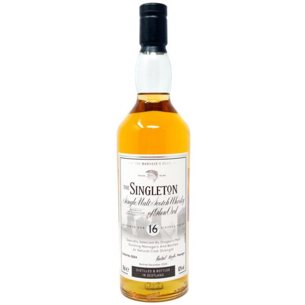 Singleton of Glen Ord 16 Year Old The Manager's Dram Single Malt Scotch Whisky, 70cl, 62% ABV Singleton of Glen Ord 16 Year Old The Manager's Dram Single Malt Scotch Whisky, 70cl, 62% ABV