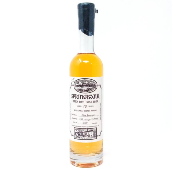 Springbank 10 Year Old Open Day May 2024 Single Malt Scotch Whisky, Half Bottle, 35cl, 57.4% ABV Springbank 10 Year Old Open Day May 2024 Single Malt Scotch Whisky, Half Bottle, 35cl, 57.4% ABV