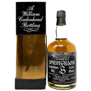 Springbank 1973 Cadenhead's 18 Year Old Rum Butt Single Malt Scotch Whisky, 70cl, 57.5% ABV