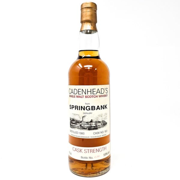 Springbank 1980 Cadenhead's Single Cask #183 Single Malt Scotch Whisky, 70cl, 58% ABV Springbank 1980 Cadenhead's Single Cask #183 Single Malt Scotch Whisky, 70cl, 58% ABV