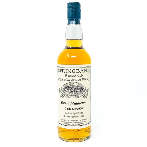 Springbank 2000 8 Year Old Private Cask #225 Single Malt Scotch Whisky, 70cl, 51.5% ABV Springbank 2000 8 Year Old Private Cask #225 Single Malt Scotch Whisky, 70cl, 51.5% ABV
