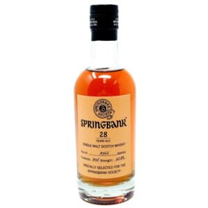 Springbank Society 28 Year Old Single Malt Scotch Whisky, Half Bottle, 20cl, 48.2% ABV Springbank Society 28 Year Old Single Malt Scotch Whisky, Half Bottle, 20cl, 48.2% ABV