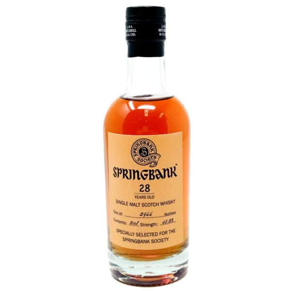 Springbank Society 28 Year Old Single Malt Scotch Whisky, Half Bottle, 20cl, 48.2% ABV Springbank Society 28 Year Old Single Malt Scotch Whisky, Half Bottle, 20cl, 48.2% ABV