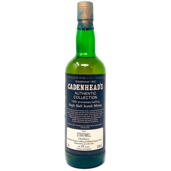 Strathmill 1980 11 Year Old Cadenhead's 150th Anniversary Single Malt Scotch Whisky, 70cl, 60.6% ABV