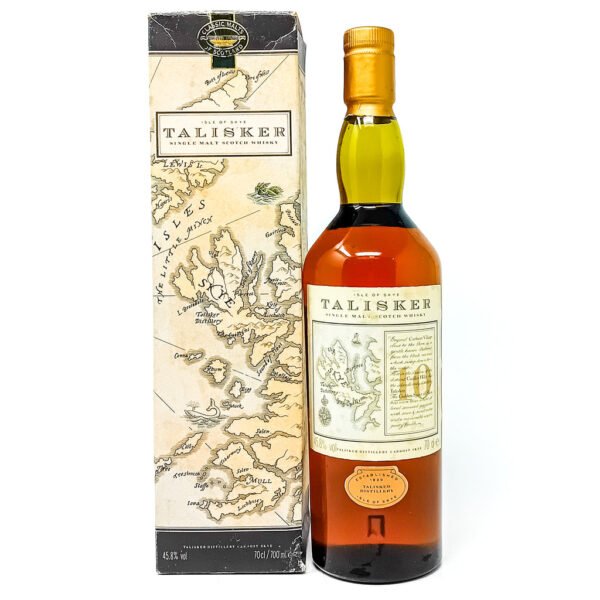 Talisker 10 Year Old Map Label Single Malt Scotch Whisky, 70cl, 45.8% ABV Talisker 10 Year Old Map Label Single Malt Scotch Whisky, 70cl, 45.8% ABV