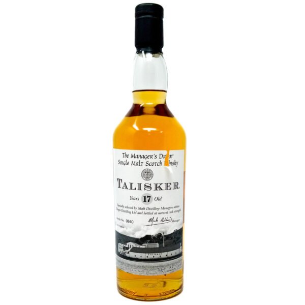 Talisker 17 Year Old The Manager's Dram Single Malt Scotch Whisky, 70cl, 55.2% ABV Talisker 17 Year Old The Manager's Dram Single Malt Scotch Whisky, 70cl, 55.2% ABV
