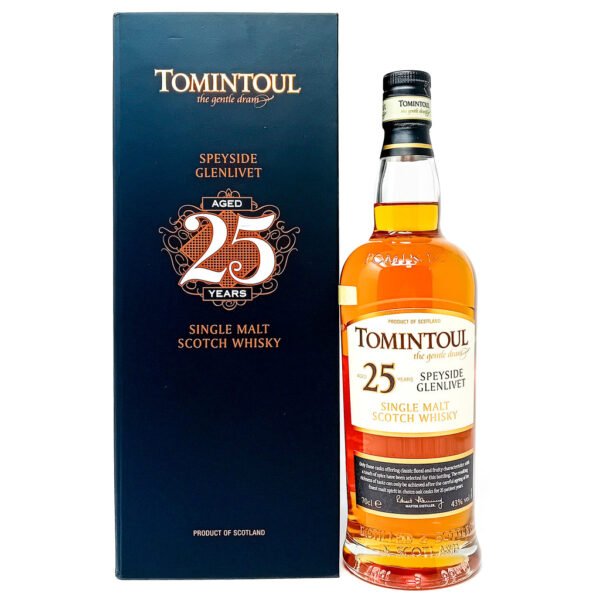 Tomintoul 25 Year Old Single Malt Scotch Whisky, 70cl, 43% ABV Tomintoul 25 Year Old Single Malt Scotch Whisky, 70cl, 43% ABV