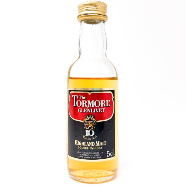 Tormore-Glenlivet 10 Year Old Single Malt Scotch Whisky, Miniature, 5cl, 40% ABV Tormore-Glenlivet 10 Year Old Single Malt Scotch Whisky, Miniature, 5cl, 40% ABV