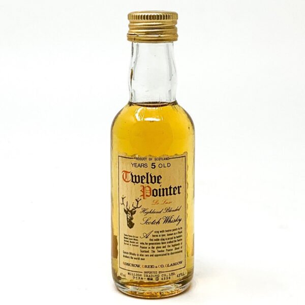 Twelve Pointer 5 Year Old Scotch Whisky, Miniature, 4.7cl, 43% ABV Twelve Pointer 5 Year Old Scotch Whisky, Miniature, 4.7cl, 43% ABV