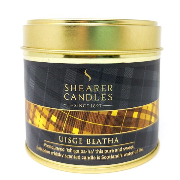 Uisge Beatha Highland Whisky Tin Candle