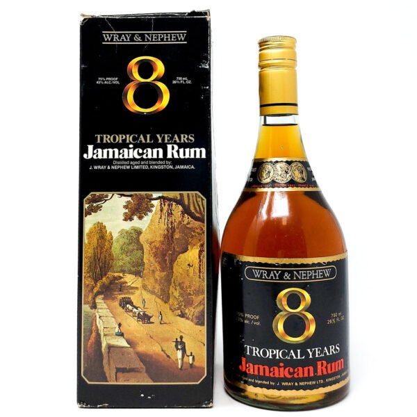 Wray & Nephew 8 Year Old 1970s Jamaica Rum, 26 2/3 fl. ozs. (75cl), 75° Proof (43% ABV) Wray & Nephew 8 Year Old 1970s Jamaica Rum, 26 2/3 fl. ozs. (75cl), 75° Proof (43% ABV)